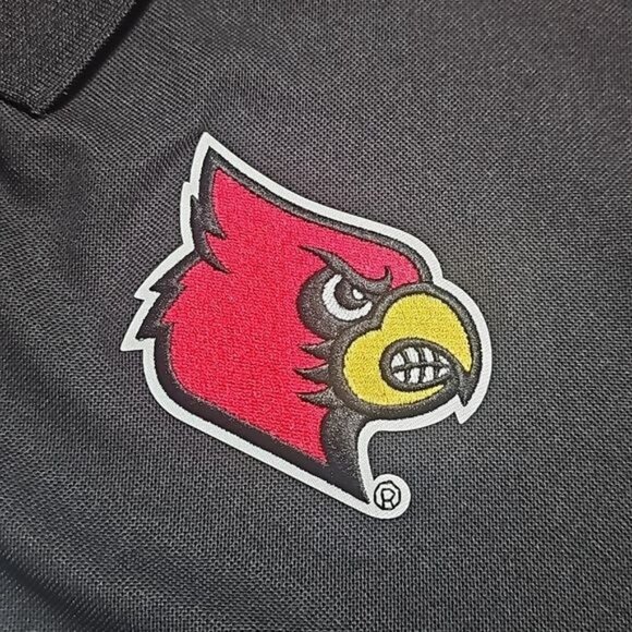 Antigua Louisville Cardinals Mens Black Polo Shirt Sz XL Collegiate Wear NCAA - Picture 8 of 12